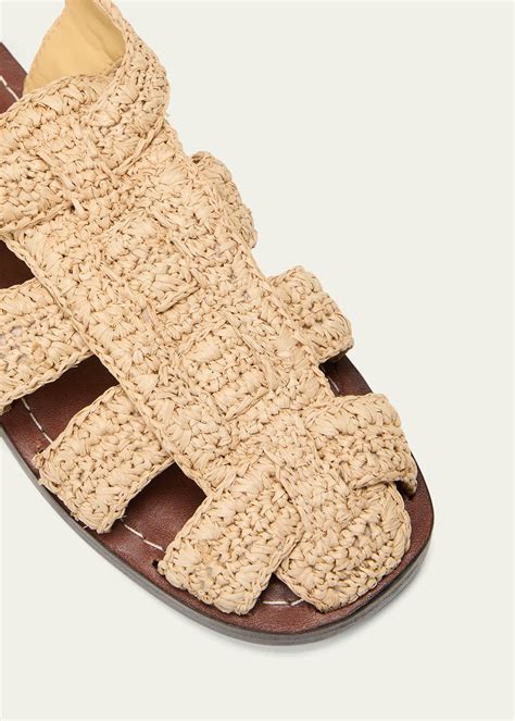 raffia fisherman sandals